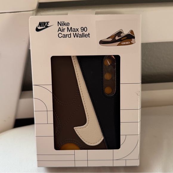 NEW Nike Air Max 90 Card Wallet in Brown and Black - Picture 2 of 2